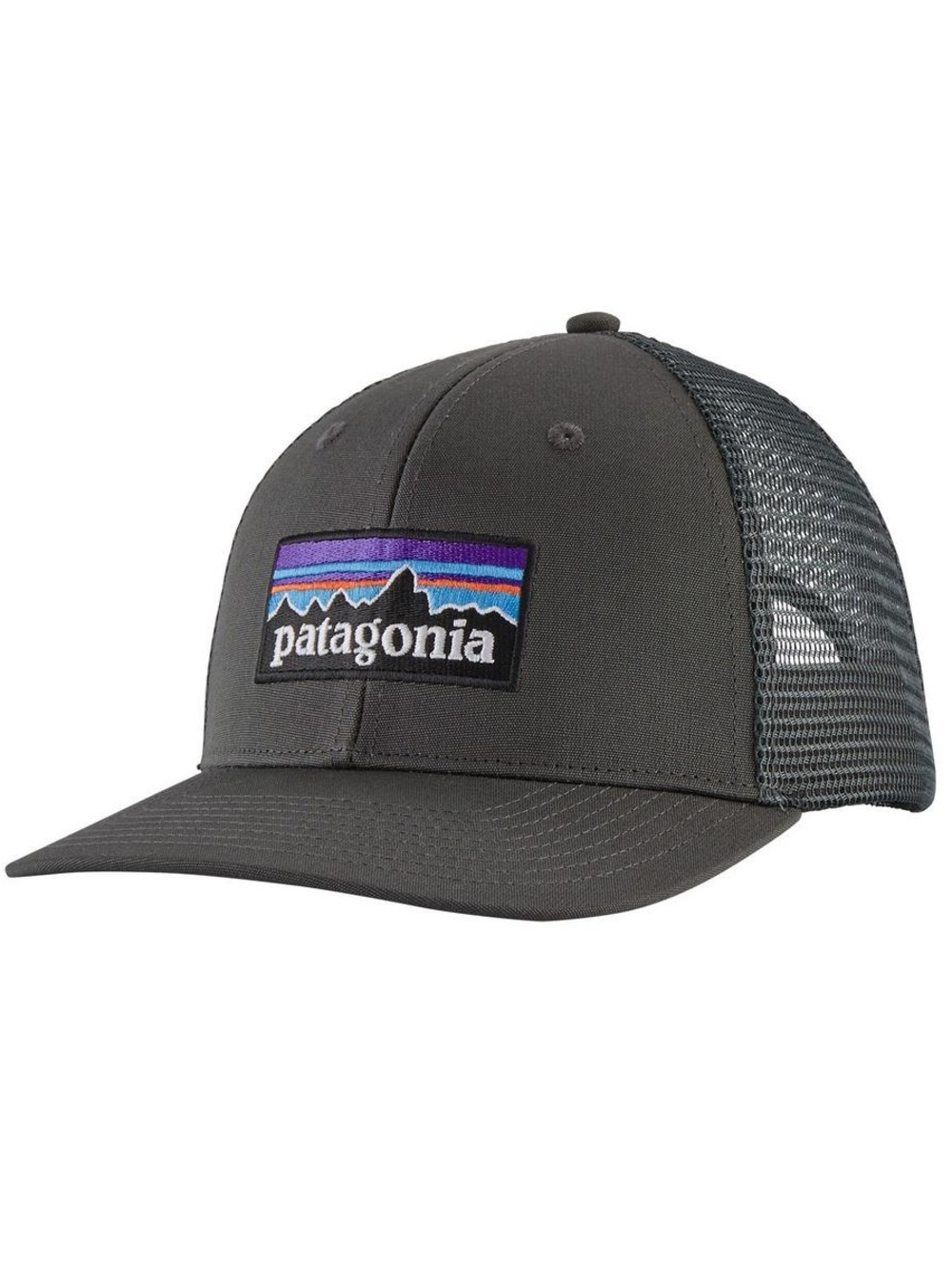 Patagonia P-6 Logo LoPro Trucker Hat in black